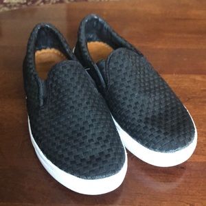 Bernie mev. black basketweave slip on sneakers
